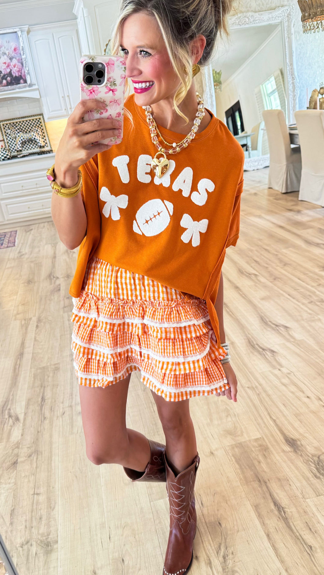 Burnt Orange Texas Oversized Tee