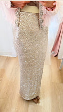 Ivory Sequin Maxi Skirt