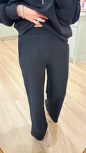 Black Ribbed Front Zip Pant Set
