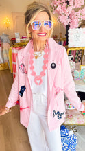 Pink Western Embroidered Blazer