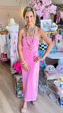 Pink Sequin Maxi Dress