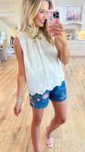 Floral Printed Denim Shorts