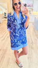 Blue Floral Shift Dress