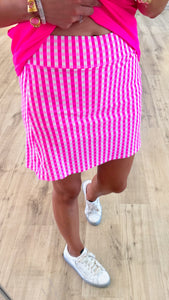 Pink Gingham Skort