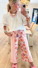 Pink Mix Washed Floral Terry Pants