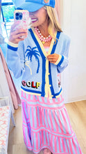 Baby Blue Multi Par Tee Time Cardigan