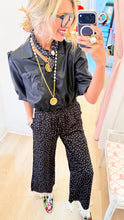 Black Polka Dot Lace Ruffle Hem Pants