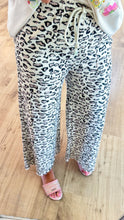Natural Animal Print Terry Knit Pants