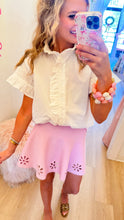 Orchid Floral Eyelet Embroidered Skirt