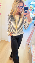 Ecru Stripe Cardigan
