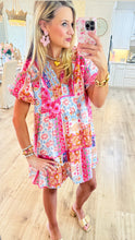 Pink Boho Babydoll Mini Dress
