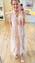 Pink Multi Bow Print Midi Dress