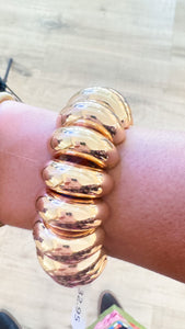 Shiney Gold Chunky Bracelet