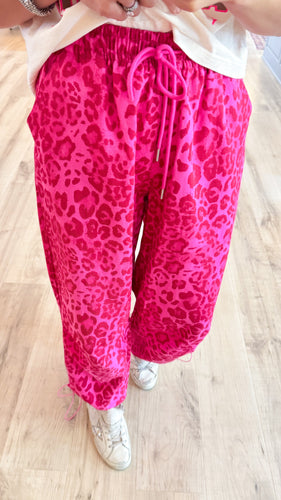 Pink Leopard Joggers