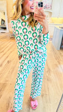Pink and Green Wreath Bow PJ Set