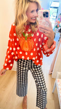 Queen of Sparkles Pumpkin Polka Dot Sweater