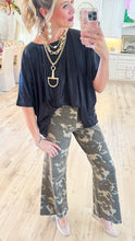 Camo High Waisted Wide Leg Pants