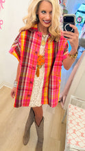 Ivy Jane Pink Plaid Pocho