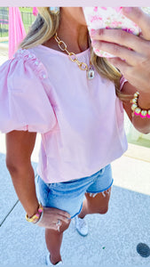 Pink Pearl Detailed Blouse