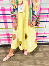 RESTOCK Yellow Heart Cut Out Midi Dress