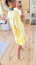 Lemon Ruffle Bottom Tunic Dress