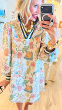 Oatmeal Floral Long Sleeve Mini Dress