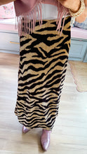 Taupe Zebra Print Maxi Skirt