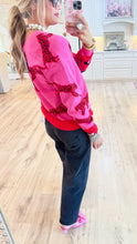 Pink Animal Colorblock Cardigan