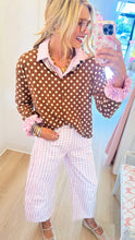 RESTOCK Light Pink Gingham Twill Barrel Pants