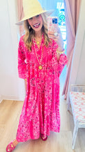RESTOCK Fuchsia Paisley Embroidered Midi Dress
