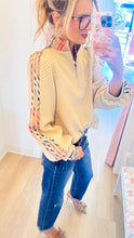 Beige and Taupe Accent Pullover