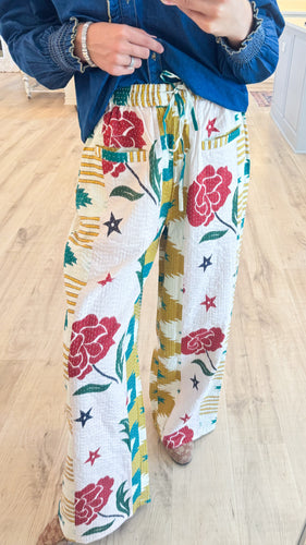 Multi Color Printed Wide Legs Pants