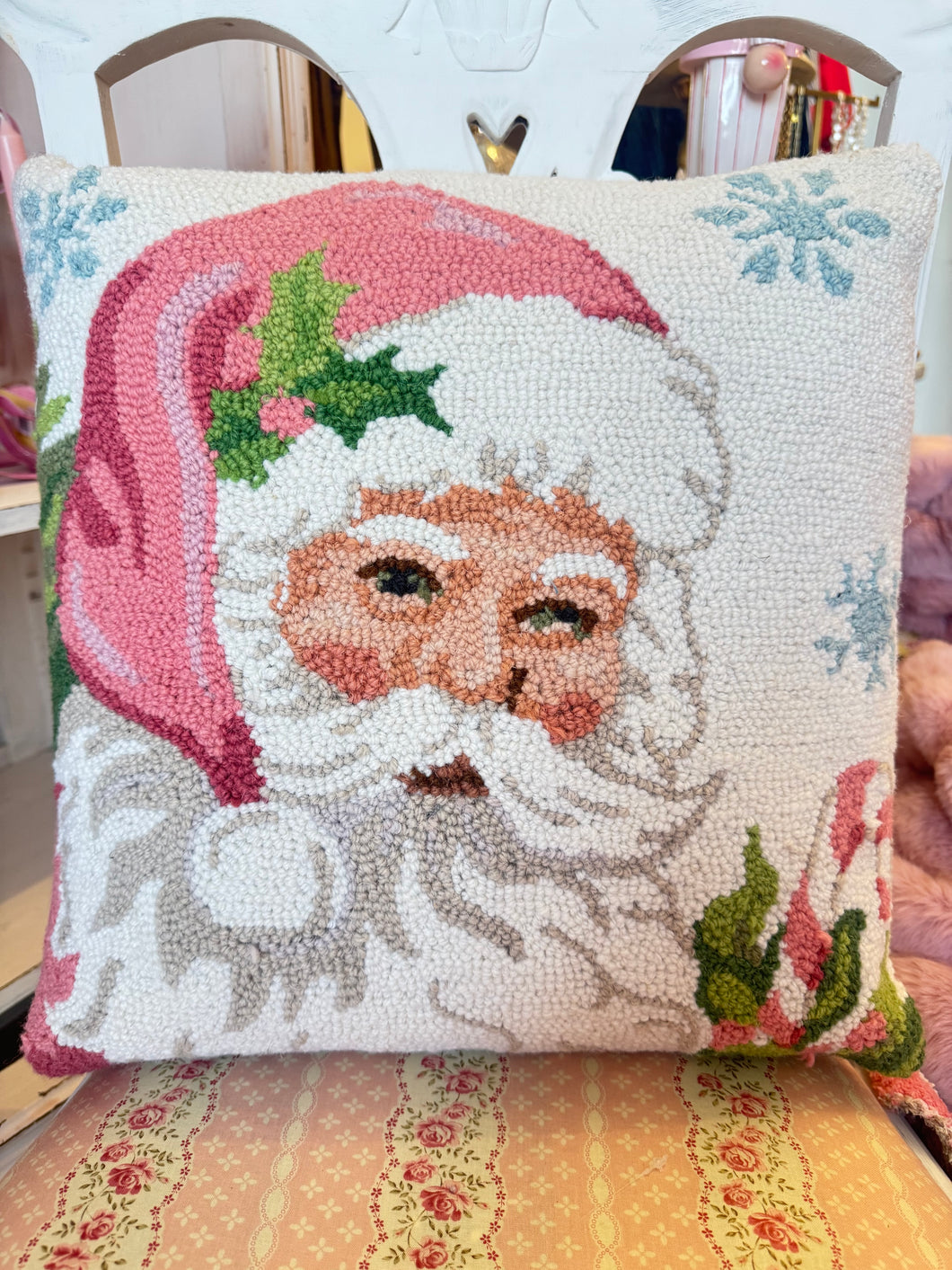 Pink Santa Pillow