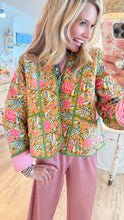 Yellow Floral Quilted Jacket