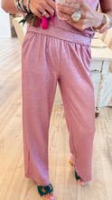 Blush Pink Metallic Pant Set