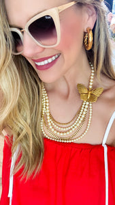 Pearl Butterfly Necklace