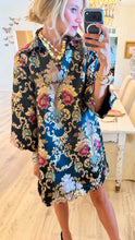 Black Multi Scallop Jacquard Dress