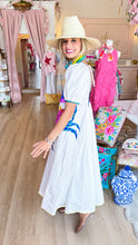 Queen of Sparkle White Multi Crab Midi Dress