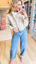 Deal of The Day Navy Polka Dot Twill Jacket
