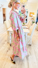 Green and Pink Garden District Dress