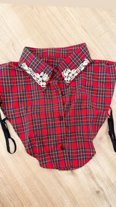 Plaid Rhinestone Collar