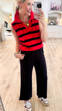 Lux Knit Black Wide Leg Cropped Pants