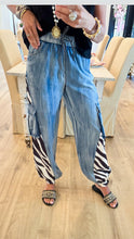 RESTOCK Denim Zebra Contrast Joggers