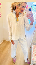 Heather Grey White Contrast Ruffle Set