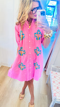 Uncle Frank Block Embroidered Dress