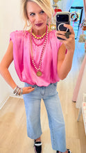 THML Pink Sleeveless Bubble Hem Top