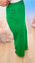 Green Eyelet Pants