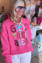 Pink Good Things Ahead Cropped Sweatshirt