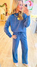 Dusty Blue Sweatshirt Pant Set