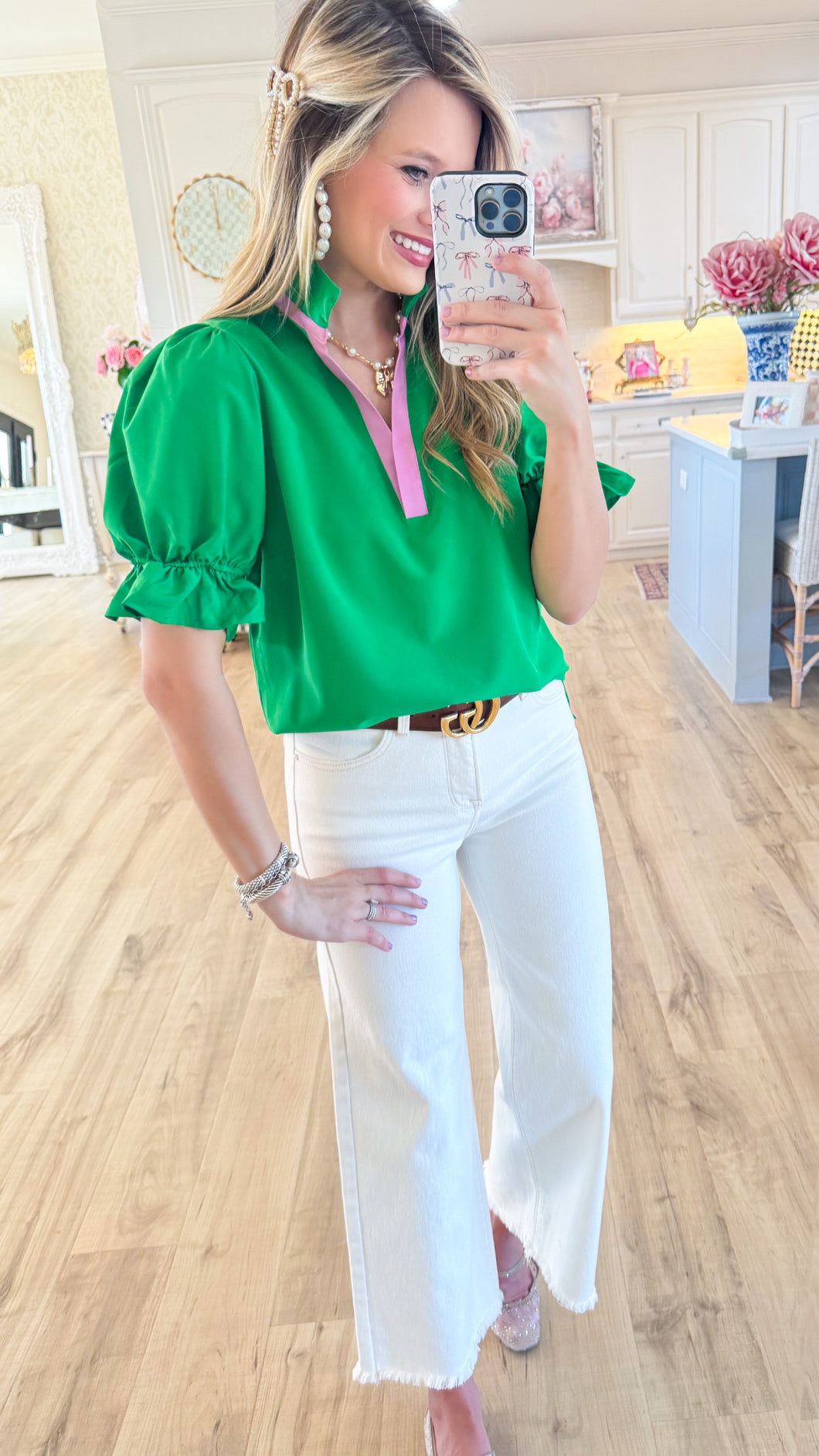 Green Jessica Top